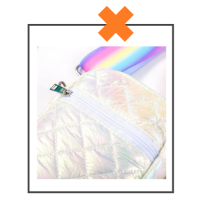 Crossbody doorgestikt tasje paars